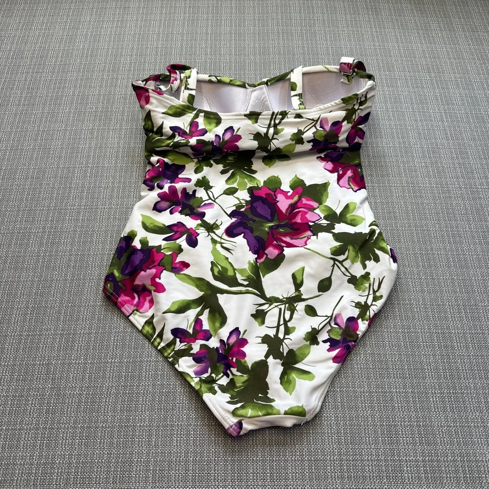 TOGS Australia Floral One Piece Swimsuit size‎ 6 Ruched Bust Tummy Control